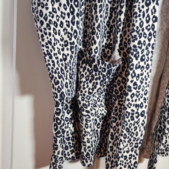 Chico's Zenergy Leopard Print Ribbed Open Hooded Cardigan XL (Chicos 3) - Picture 3 of 5